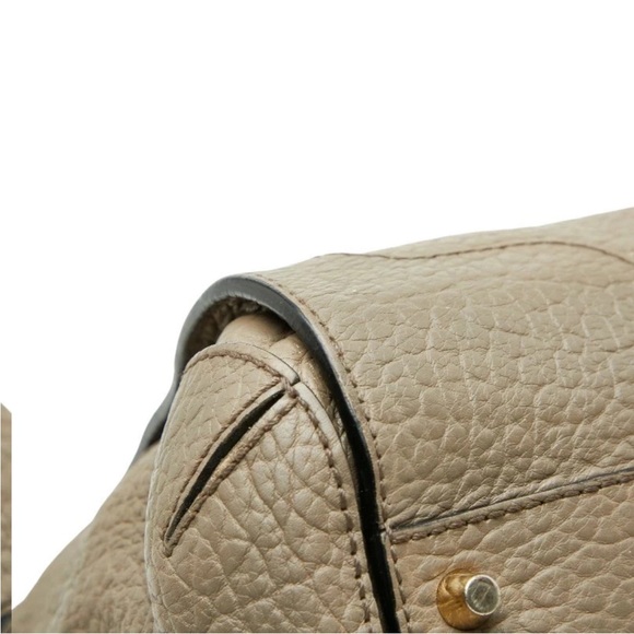 Burberry Pebbled Leather Satchel in Taupe - Picture 7 of 10